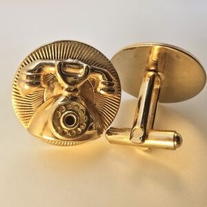 Gold Vintage Telephone Cufflinks